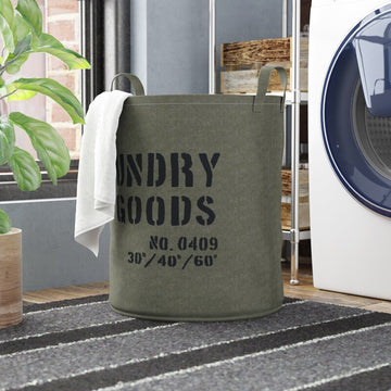 Cromari Army Round Khaki Laundry Hamper